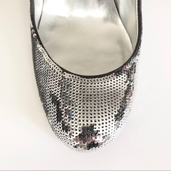 REPORT Signature Silver Sequin Heels / Pumps - Picture 2 of 8